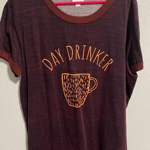 LuLaRoe Burgundy Heathered Tee